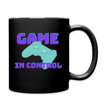 SPIEL unter Kontrolle - Tasse einfarbig - Schwarz - Rechts
