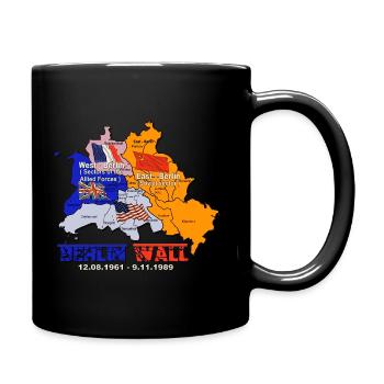 Berliner Mauer - Tasse einfarbig - Schwarz - Rechts