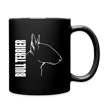 Bull Terrier Profil Hunde Hund Wilsigns - Tasse einfarbig - Schwarz - Rechts