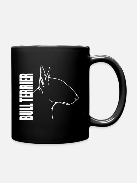 Bull Terrier Profil Hunde Hund Wilsigns - Tasse einfarbig - Schwarz