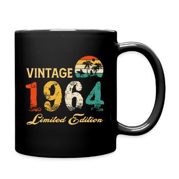 Vintage 1964 Limited Edition Born In 1964 Birthday - Full Colour Mug - black - Right