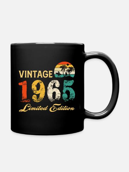 Vintage 1965 Limited Edition Geboren 1965 Geburtstag - Tasse einfarbig - Schwarz