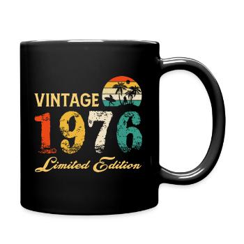 Jahrgang 1976 Limited Edition Hergestellt im Jahr 1976 Geburtstag - Tasse einfarbig - Schwarz - Rechts