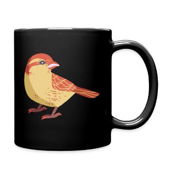Moineau - Mug uni - noir - Droite