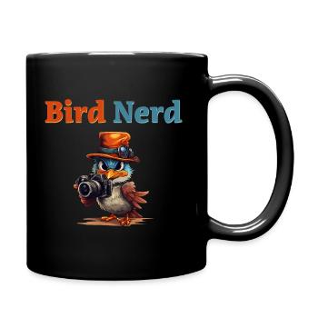 "Bird Nerd" - Spruch - Motto - Hobby - Full Colour Mug - black - Right