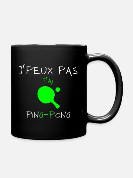 j'peux pas j'ai ping pong - Mug uni - noir