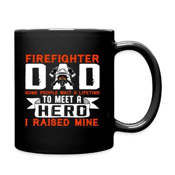 Papa pompier J’ai élevé le mien - Mug uni - noir - Droite