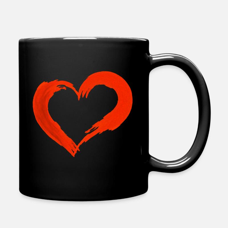 love rot - Tasse einfarbig - Schwarz
