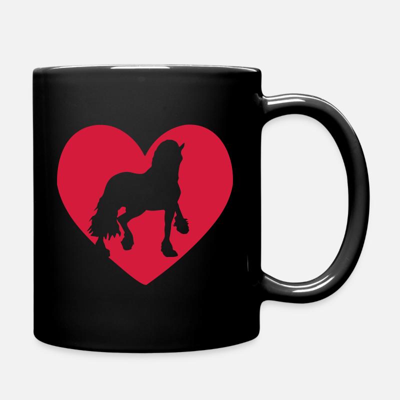 FriesenHerz B - Tasse einfarbig - Schwarz