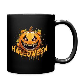 Halloween Spooky Pumpkin - Tasse einfarbig - Schwarz - Rechts