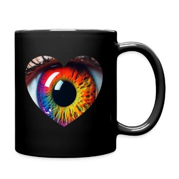 See with your heart - Full Colour Mug - black - Right