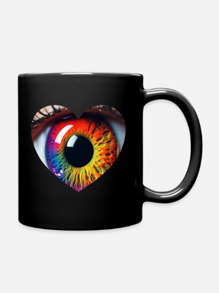 Sieh mit Deinem Herz - Tasse einfarbig - Schwarz