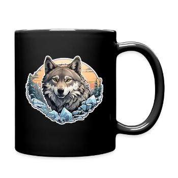 Loup du pergélisol - Mug uni - noir - Droite
