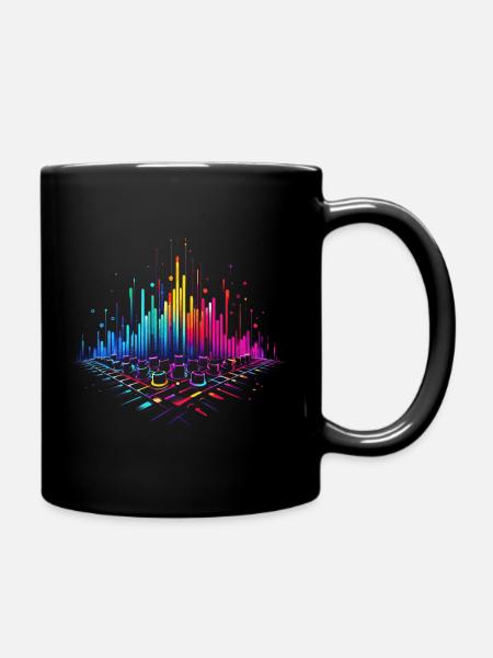 Electronic Music Equalizer Mixer - Full Colour Mug - black