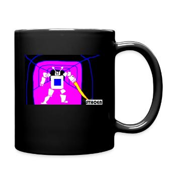 Böser Roboter - Tasse einfarbig - Schwarz - Rechts