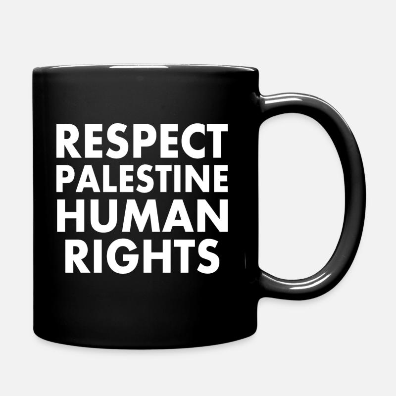 Respect palestine human rights - Mug uni - noir