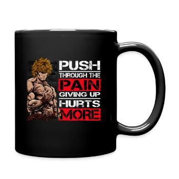 Citations de motivation de combattant - Chemise d’anime - Mug uni - noir - Droite