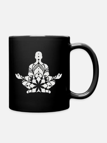 Yoga Méditation Mandala - Mug uni - noir