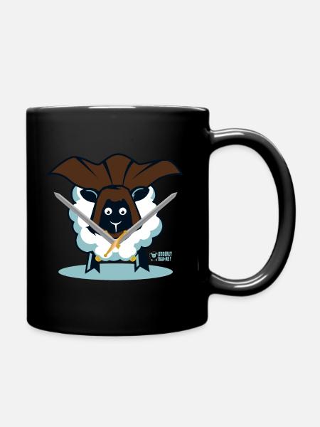 Schaf ein Krieger? - Tasse einfarbig - Schwarz