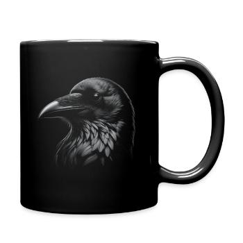 Black Raven Crow - Full Colour Mug - black - Right