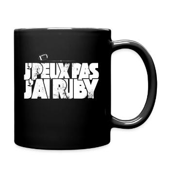 J'peux pas j'ai Rugby - Mug uni - noir - Droite