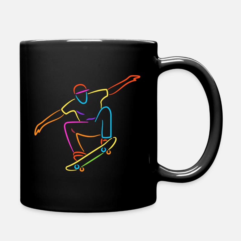 Skateboarder Skateboard Jungen Skater Kinder - Tasse einfarbig - Schwarz