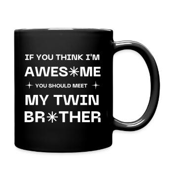 Drôle Correspondant Famille Dire Frère Frère Humour - Mug uni - noir - Droite