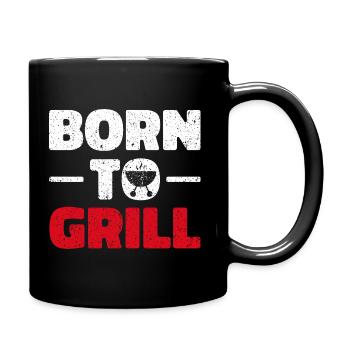 Born To Grill - Cadeau amusant pour les amateurs de grillades - Mug uni - noir - Droite