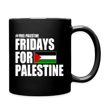 Free palestine fridays for palestine - Tasse einfarbig - Schwarz - Rechts