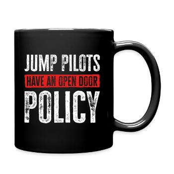 Les pilotes de saut ont une politique de porte ouverte - Parachutisme - Mug uni - noir - Droite