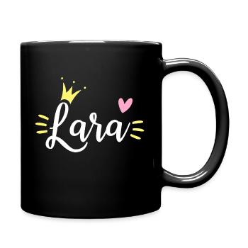 Lara Name Crown - Full Colour Mug - black - Right