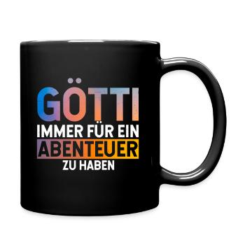 Götti Spruch - Tasse einfarbig - Schwarz - Rechts