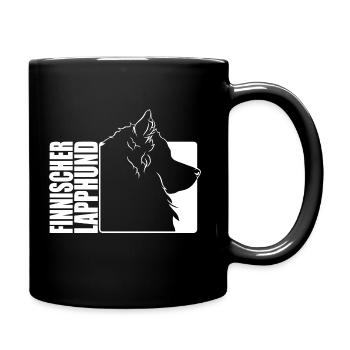 Finnischer Lapphund Profil Hunde Hund Wilsigns - Tasse einfarbig - Schwarz - Rechts