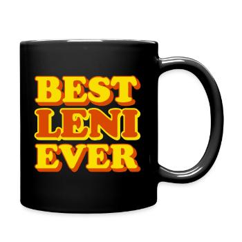 Leni Vorname Lustiges Geschenk - Tasse einfarbig - Schwarz - Rechts