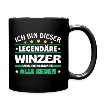 Ich bin dieser legendäre Winzer - Tasse einfarbig - Schwarz - Rechts
