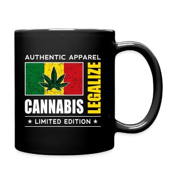 Cannabis - Tasse einfarbig - Schwarz - Rechts
