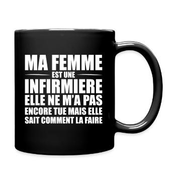 Ma Femme Est Infirmière Humour Marié Infirmiere - Mug uni - noir - Droite