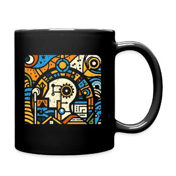 Cooles Techniker Kunst Geschenk - Tasse einfarbig - Schwarz - Rechts