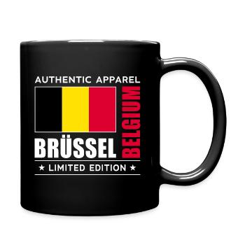Brüssel - Tasse einfarbig - Schwarz - Rechts