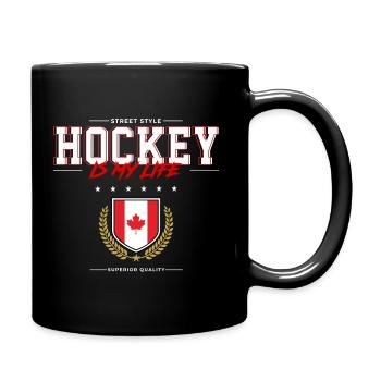 Hockey is my Life - Tasse einfarbig - Schwarz - Rechts