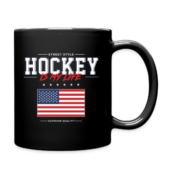 Hockey is my Life - Tasse einfarbig - Schwarz - Rechts