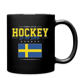 Hockey is my Life - Tasse einfarbig - Schwarz - Rechts
