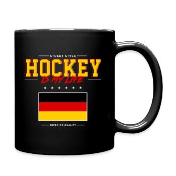 Hockey is my Life - Tasse einfarbig - Schwarz - Rechts