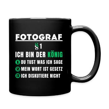Cadeau de photographe - je suis le roi - Mug uni - noir - Droite
