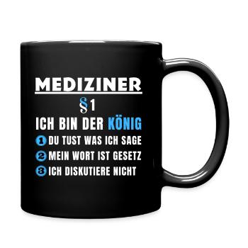 Cadeau médical - Je suis le roi - Mug uni - noir - Droite