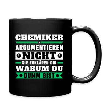 Les chimistes ne discutent pas - Mug uni - noir - Droite