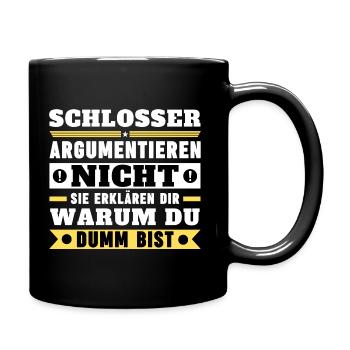 Les serruriers ne se disputent pas - Mug uni - noir - Droite