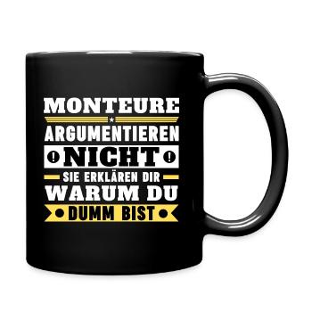 Fitters don't argue - Full Colour Mug - black - Right