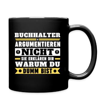 Les comptables ne discutent pas - Mug uni - noir - Droite