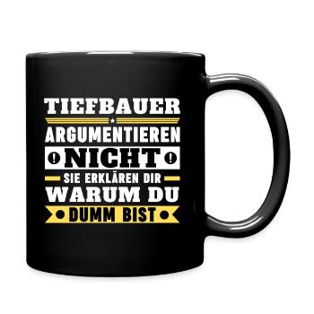 Civil engineers don't argue - Full Colour Mug - black - Right